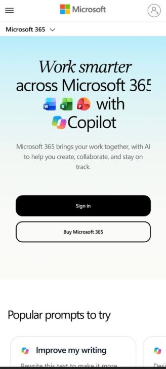 Layari portal rasmi https://m365.cloud.microsoft/
