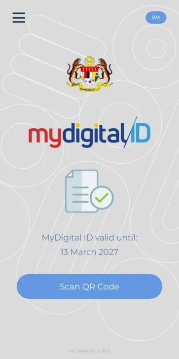 Buka aplikasi MyDigital ID.