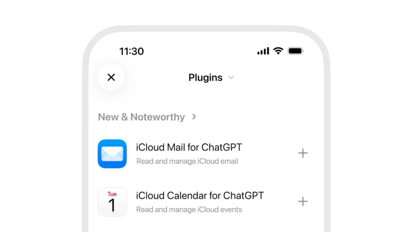 ChatGPT iCloud Mail Calendar