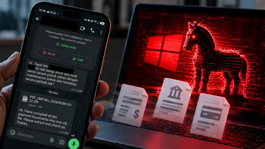 Suspicious WhatsApp Message and Trojan Threat