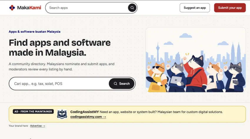 MakaKami, Direktori Baharu Yang Himpun Aplikasi Buatan Malaysia